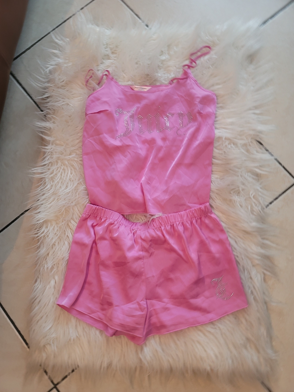 Juicy Couture Pink Rhinestone Logo Sleep Set